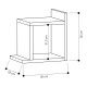 Ραφιέρα τοίχου Box Megapap χρώμα sapphire oak 30x22x30εκ.