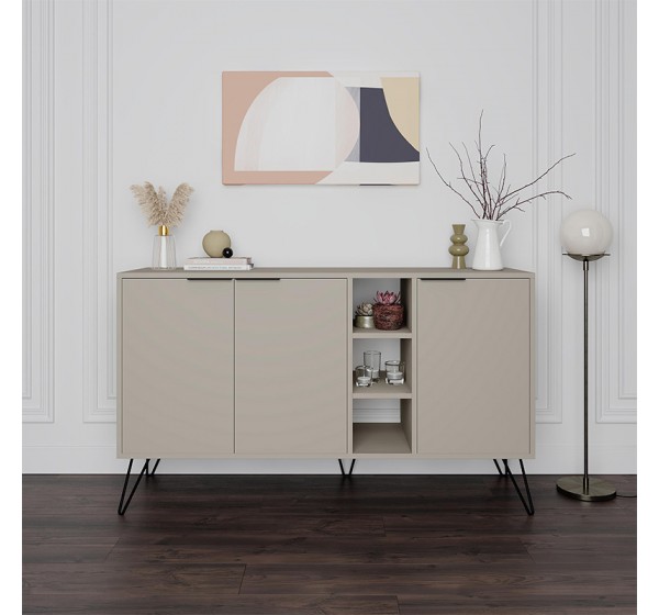 Μπουφές Clara Megapap χρώμα sandstone 142x35,6x83εκ.