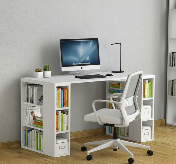 Γραφείο εργασίας Colmar Megapap χρώμα λευκό 140x60x75εκ