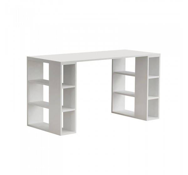 Γραφείο εργασίας Colmar Megapap χρώμα λευκό 140x60x75εκ