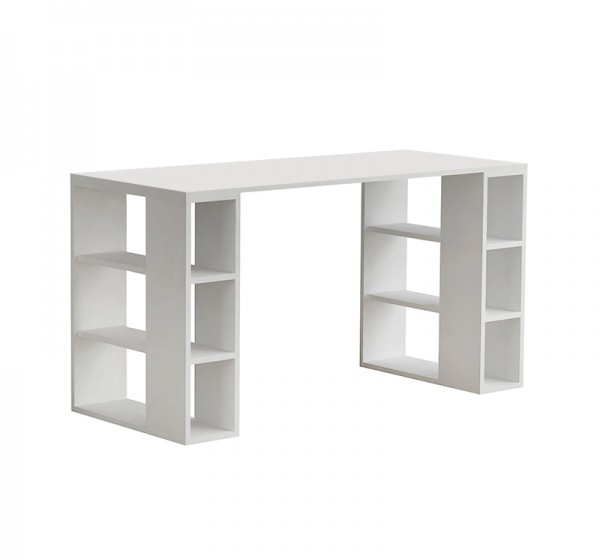 Γραφείο εργασίας Colmar Megapap χρώμα λευκό 140x60x75εκ