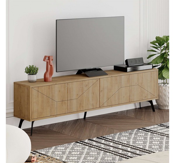 Έπιπλο τηλεόρασης Dune Megapap χρώμα sapphire oak 180x29,6x50εκ.