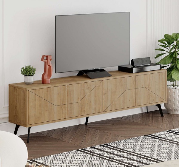 Έπιπλο τηλεόρασης Dune Megapap χρώμα sapphire oak 180x29,6x50εκ.