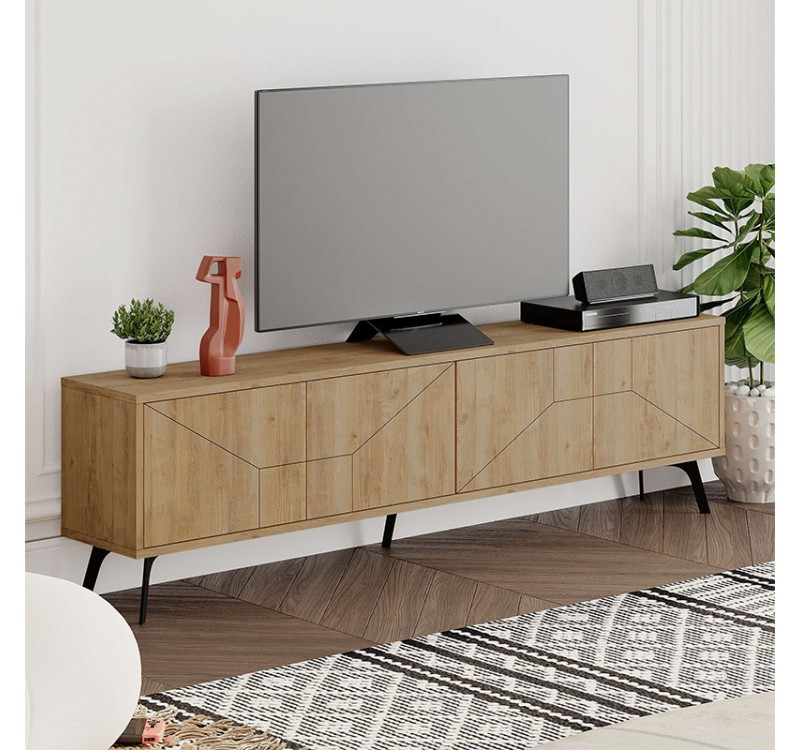 Έπιπλο τηλεόρασης Dune Megapap χρώμα sapphire oak 180x29,6x50εκ.