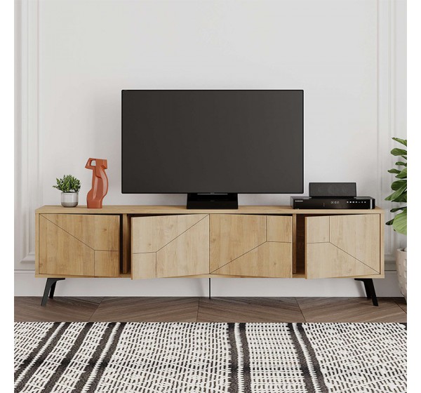 Έπιπλο τηλεόρασης Dune Megapap χρώμα sapphire oak 180x29,6x50εκ.