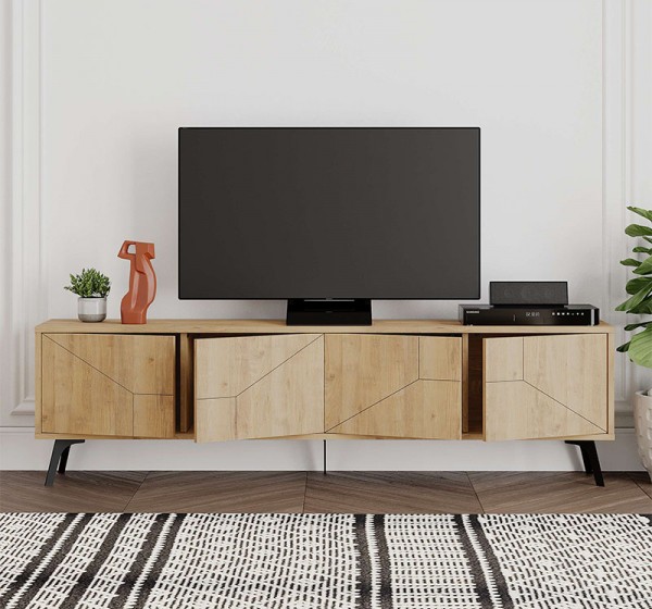 Έπιπλο τηλεόρασης Dune Megapap χρώμα sapphire oak 180x29,6x50εκ.