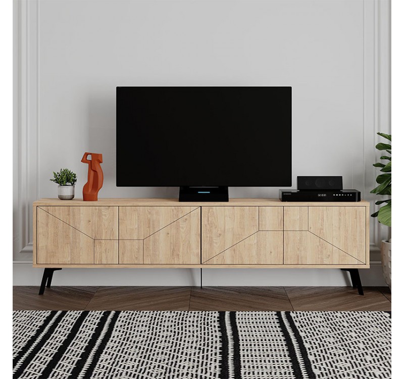 Έπιπλο τηλεόρασης Dune Megapap χρώμα sapphire oak 180x29,6x50εκ.