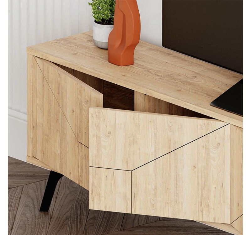 Έπιπλο τηλεόρασης Dune Megapap χρώμα sapphire oak 180x29,6x50εκ.