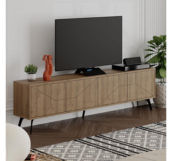 Έπιπλο τηλεόρασης Dune Megapap χρώμα ανοιχτό καρυδί 180x29,6x50εκ.