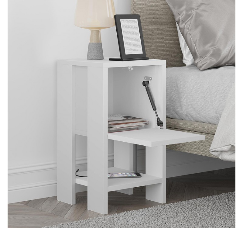 Κομοδίνο Ema Megapap χρώμα λευκό 30x30x55εκ.