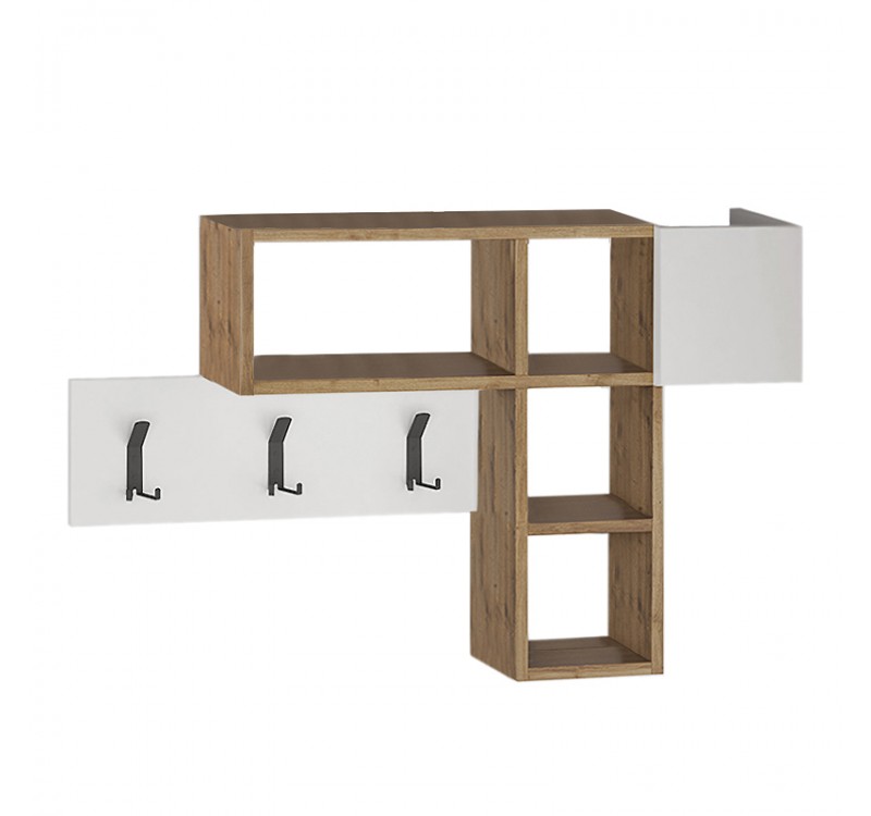 Κρεμάστρα τοίχου Game Megapap χρώμα sapphire oak - λευκό 99,5x15x61εκ.