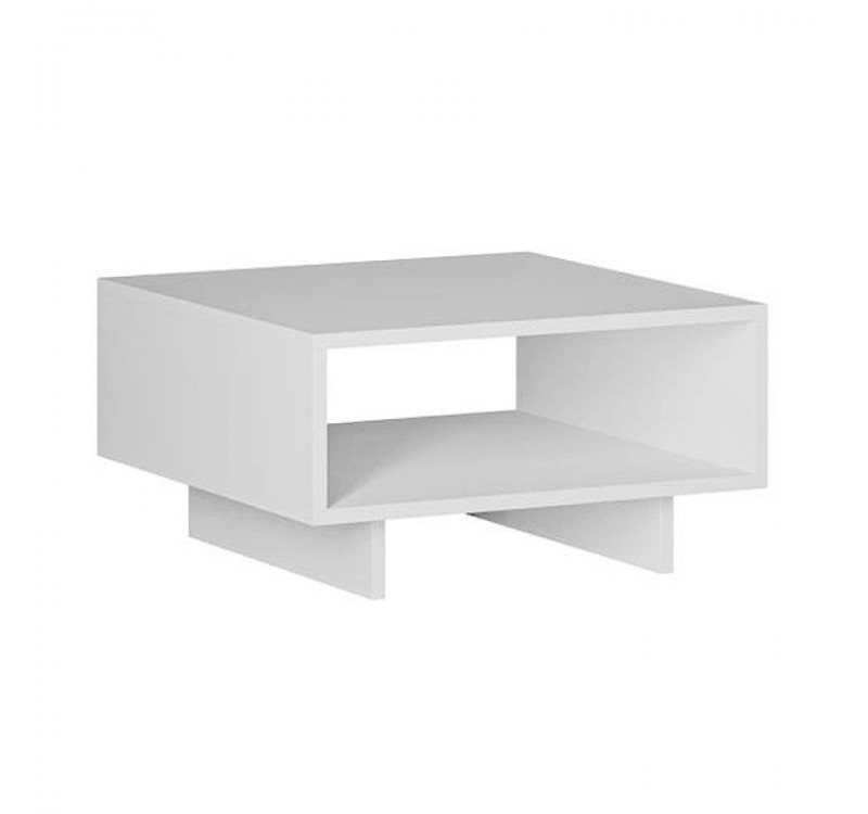 Τραπεζάκι σαλονιού Hola Megapap χρώμα λευκό 60x60x32εκ.