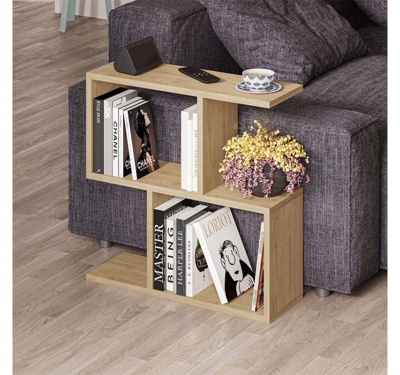 Τραπεζάκι βοηθητικό Homemania Megapap χρώμα sapphire oak 60x20x60εκ.