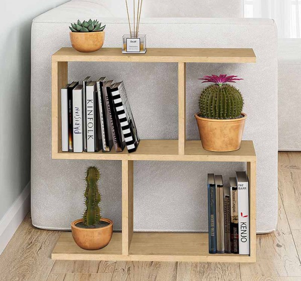 Τραπεζάκι βοηθητικό Homemania Megapap χρώμα sapphire oak 60x20x60εκ.