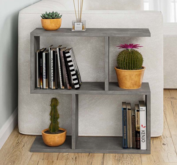 Τραπεζάκι βοηθητικό Homemania Megapap χρώμα γκρι ρετρό 60x20x60εκ.