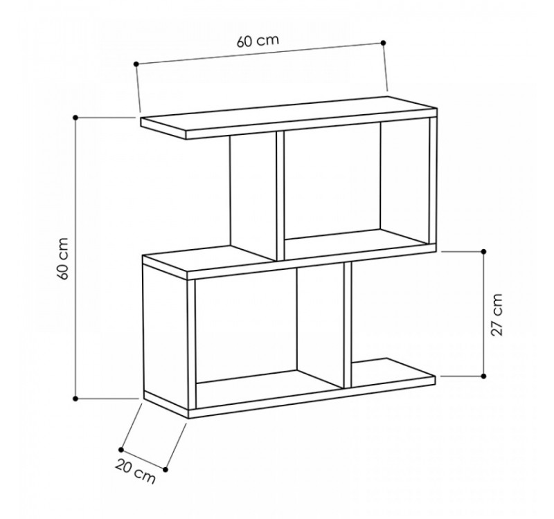 Τραπεζάκι βοηθητικό Homemania Megapap χρώμα γκρι ρετρό 60x20x60εκ.
