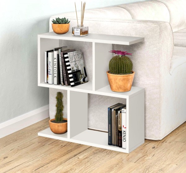 Τραπεζάκι βοηθητικό Homemania Megapap χρώμα λευκό 60x20x60εκ.