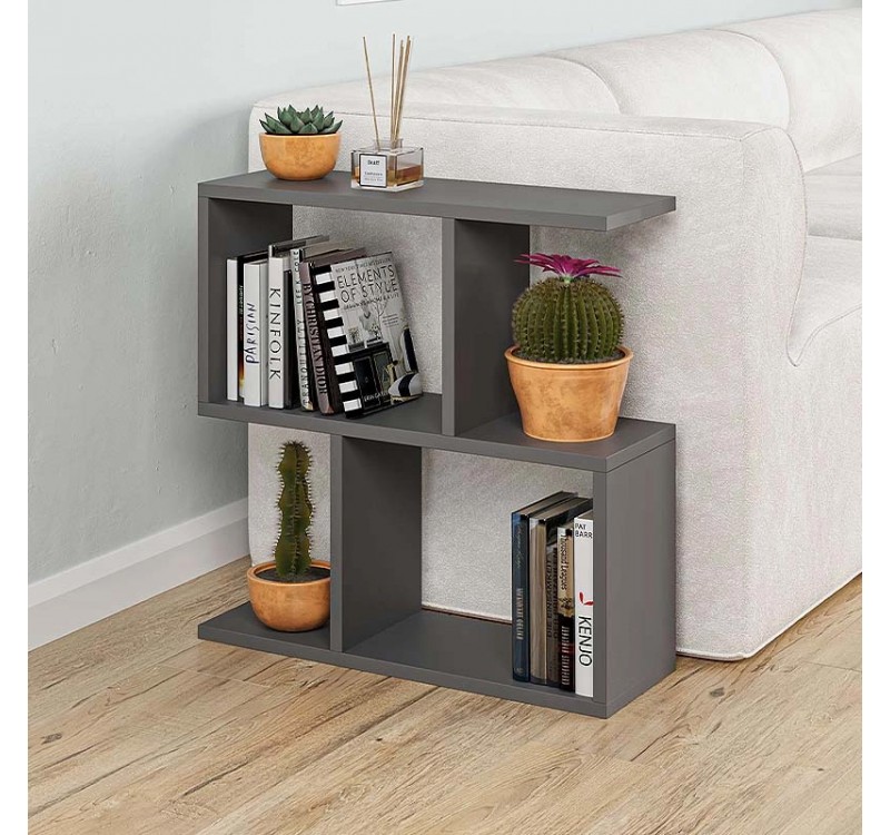 Τραπεζάκι βοηθητικό Homemania Megapap χρώμα ανθρακί 60x20x60εκ.