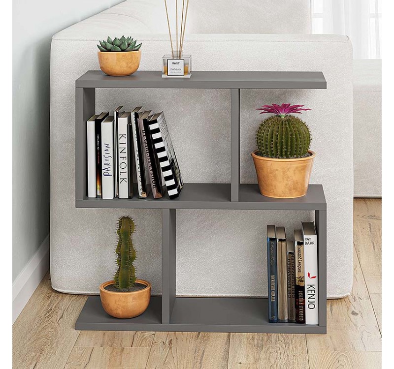 Τραπεζάκι βοηθητικό Homemania Megapap χρώμα ανθρακί 60x20x60εκ.