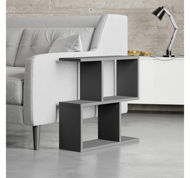 Τραπεζάκι βοηθητικό Homemania Megapap χρώμα ανθρακί 60x20x60εκ.