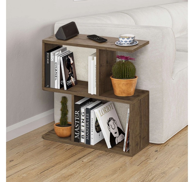 Τραπεζάκι βοηθητικό Homemania Megapap χρώμα ανοιχτό καρυδί 60x20x60εκ.