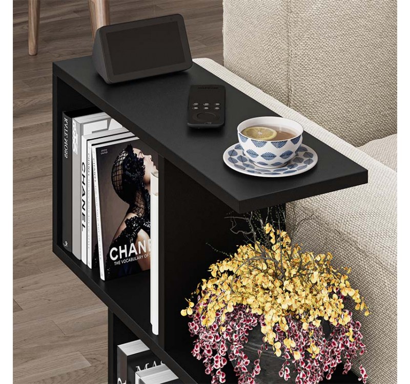 Τραπεζάκι βοηθητικό Homemania Megapap χρώμα μαύρο 60x20x60εκ.