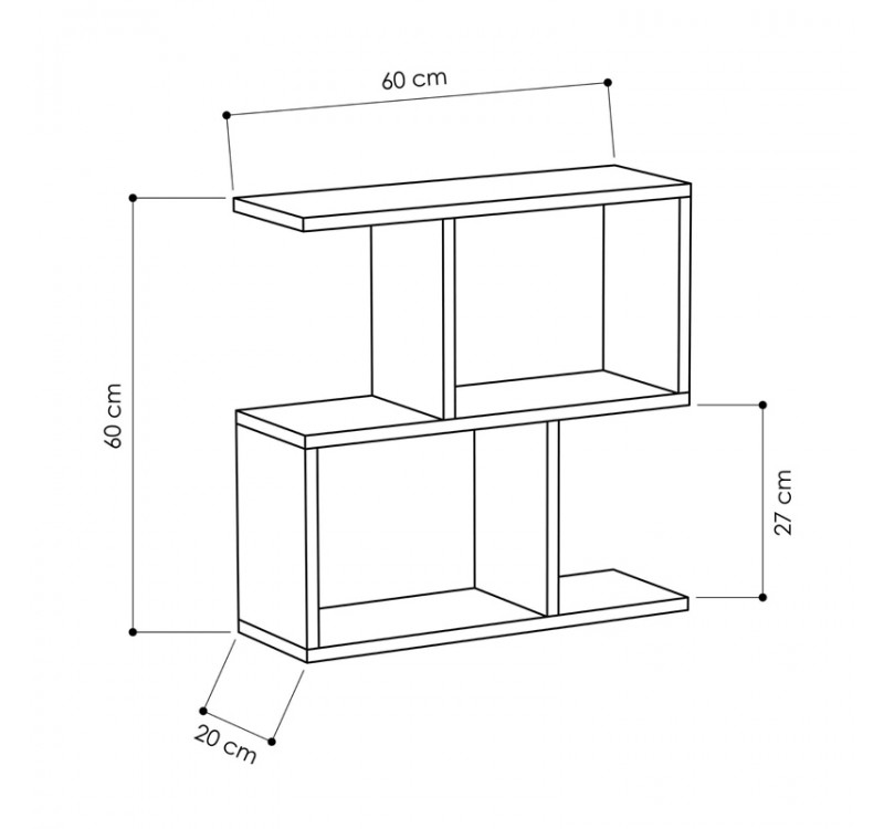 Τραπεζάκι βοηθητικό Homemania Megapap χρώμα μαύρο 60x20x60εκ.