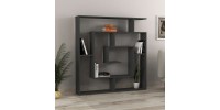 Βιβλιοθήκη Labirent Megapap χρώμα ανθρακί 125x22x129εκ.