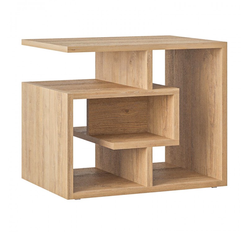 Τραπεζάκι βοηθητικό Labirent Megapap χρώμα sapphire oak 54x40x45εκ.