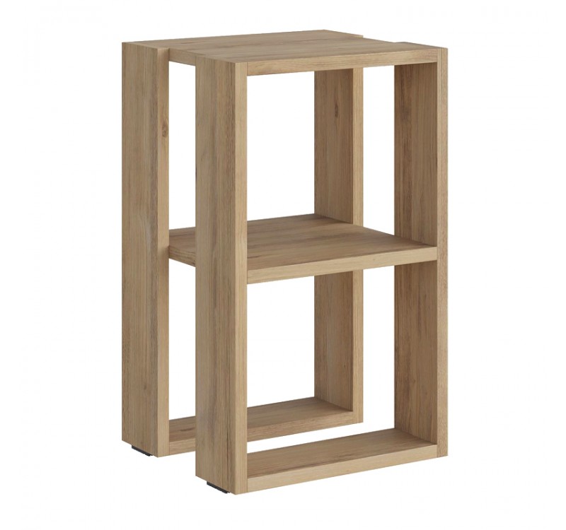 Κομοδίνο - Τραπεζάκι βοηθητικό Lonie Megapap χρώμα sapphire oak 34x30x55εκ.