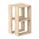 Κομοδίνο - Τραπεζάκι βοηθητικό Lonie Megapap χρώμα travertine 34x30x55εκ.
