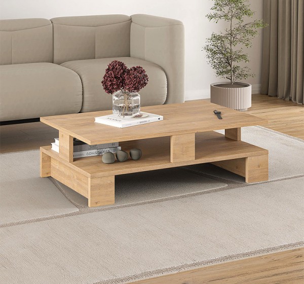 Τραπεζάκι σαλονιού Mansu Megapap χρώμα sapphire oak 80x50x27εκ.