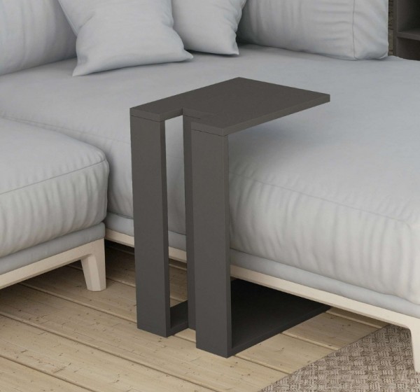 Τραπεζάκι βοηθητικό Muju Megapap χρώμα ανθρακί 30x40x57εκ.