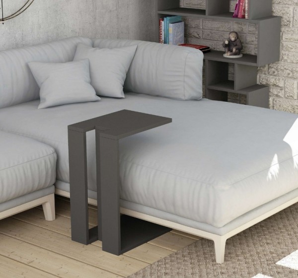 Τραπεζάκι βοηθητικό Muju Megapap χρώμα ανθρακί 30x40x57εκ.