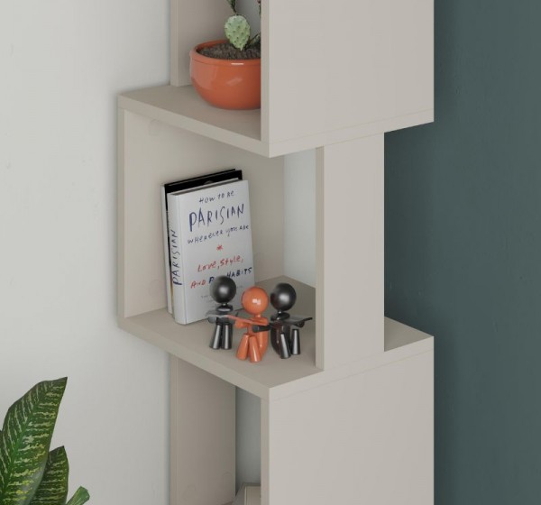 Βιβλιοθήκη Piri Megapap χρώμα sandstone 35x30x161εκ.