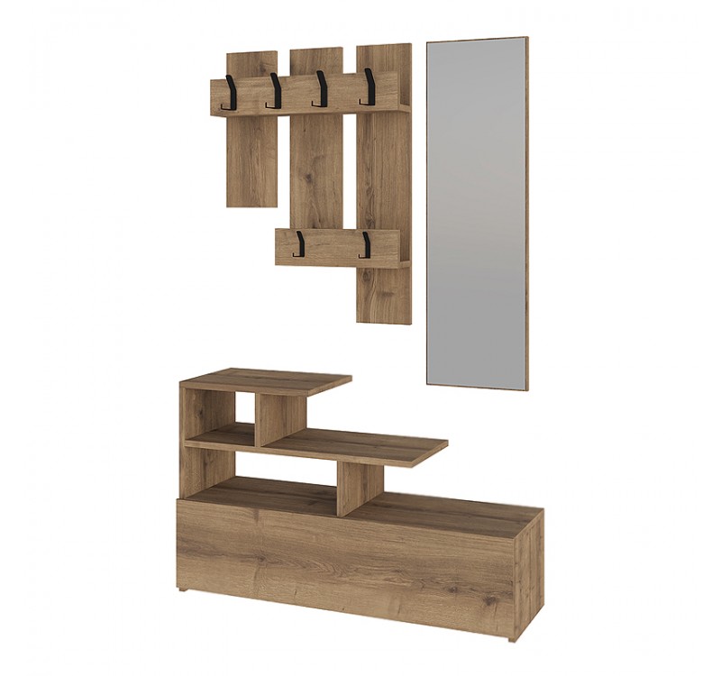 Έπιπλο εισόδου Vesty Megapap χρώμα ανοιχτό καρυδί 100x30x61εκ.