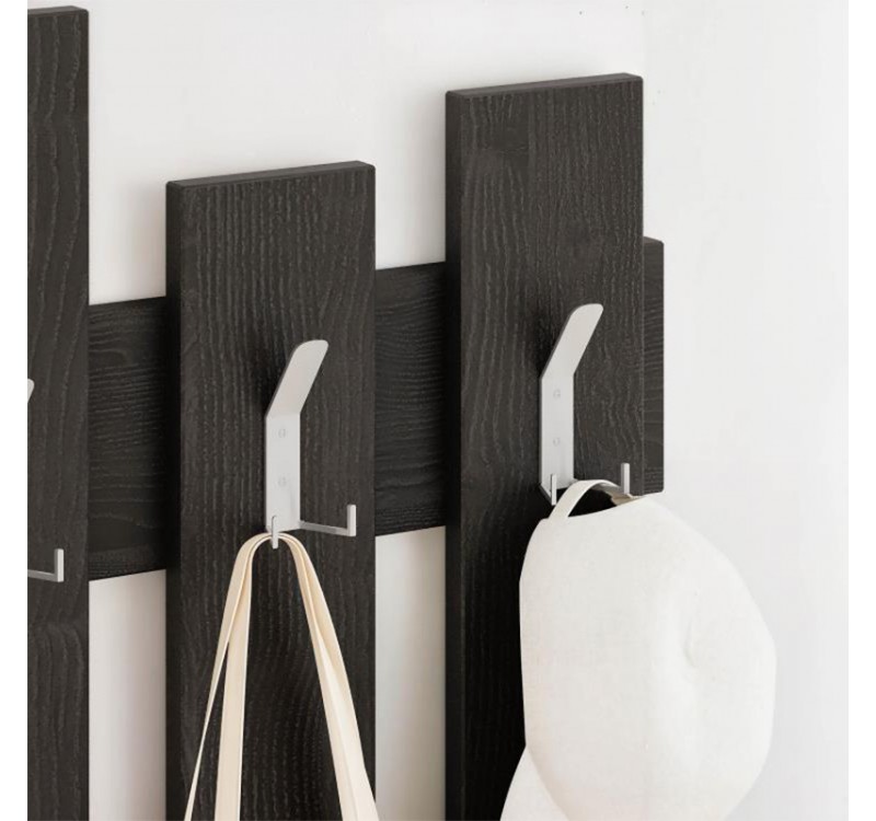 Κρεμάστρα τοίχου Wave Megapap χρώμα black wood 64x4x81εκ.