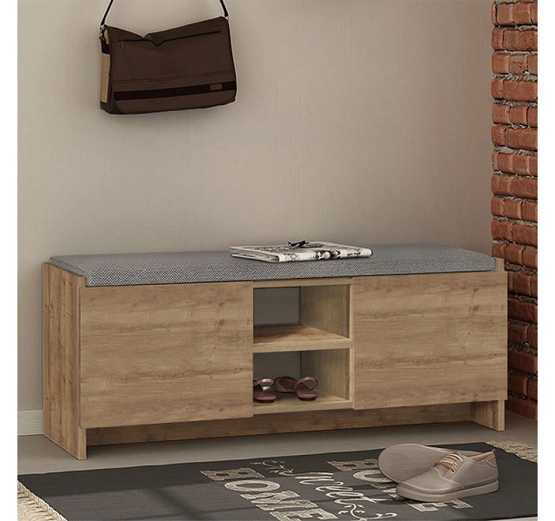 Παπουτσοθήκη Zulla Megapap χρώμα ανοιχτό καρυδί 110x37x43εκ.