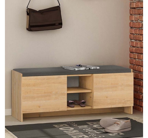 Παπουτσοθήκη Zulla Megapap χρώμα sapphire oak 110x37x43εκ.