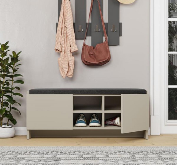 Παπουτσοθήκη Zulla Megapap χρώμα sandstone 110x37x43εκ.