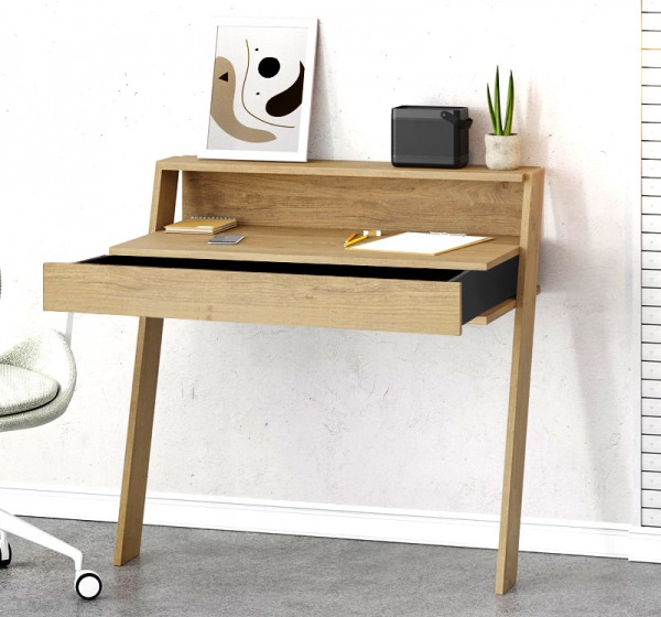 Γραφείο εργασίας Cowork Megapap χρώμα sapphire oak 94x50x91εκ.
