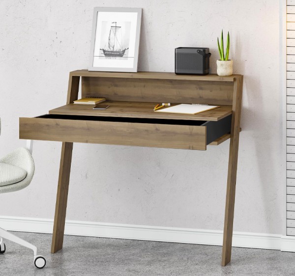 Γραφείο εργασίας Cowork Megapap χρώμα ανοιχτό καρυδί 94x50x91εκ.