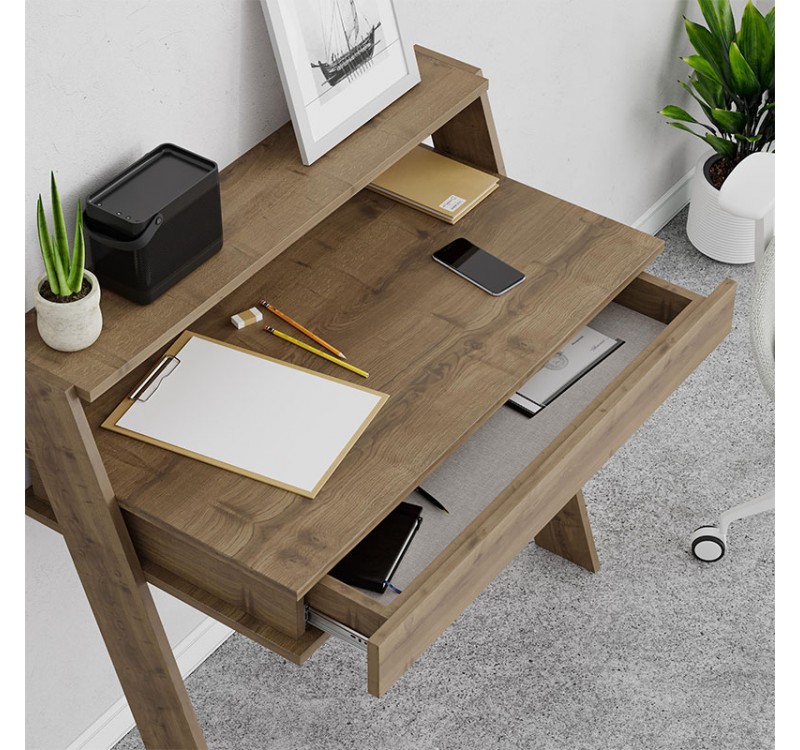 Γραφείο εργασίας Cowork Megapap χρώμα ανοιχτό καρυδί 94x50x91εκ.