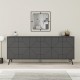 Μπουφές Dune Megapap χρώμα ανθρακί 184x35x77,4εκ.