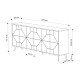 Μπουφές Dune Megapap χρώμα sapphire oak 184x35x77,4εκ.