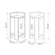 Κομοδίνο Elos Megapap σετ 2 τεμαχίων χρώμα sapphire oak - ανθρακί 25x27x60εκ.