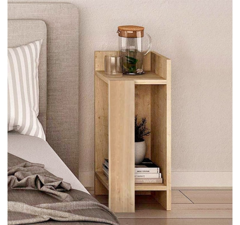 Κομοδίνο Elos Megapap σετ 2 τεμαχίων χρώμα sapphire oak 25x27x60εκ.