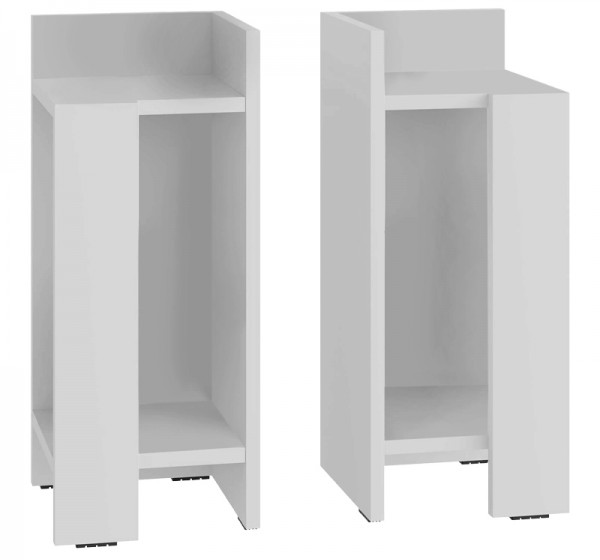 Κομοδίνο Elos Megapap σετ 2 τεμαχίων χρώμα λευκό 25x27x60εκ.