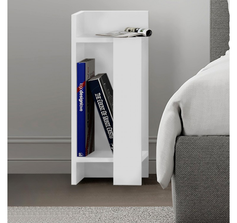 Κομοδίνο Elos Megapap σετ 2 τεμαχίων χρώμα λευκό 25x27x60εκ.
