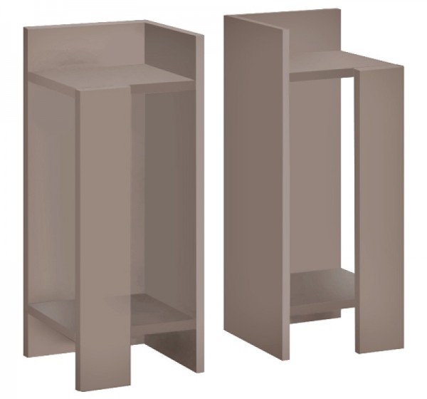 Κομοδίνο Elos Megapap σετ 2 τεμαχίων χρώμα ανοιχτή μόκα 25x27x60εκ.